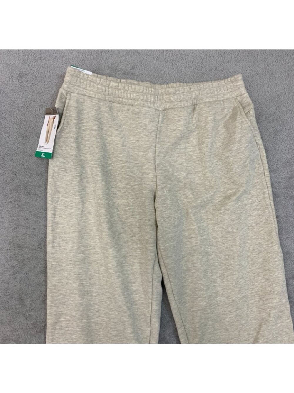 NWT Mondetta Women's XL Fleece Pants Tan Organic Cotton Blend - Picture 11 of 13